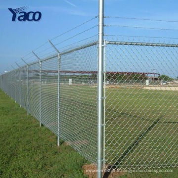 Clôture galvanisée en usine de lien de chaîne 8ft haut pour des terrains de baseball